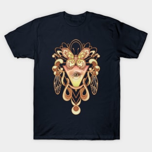 Mystic Eye Gold and Green Day Butterfly T-Shirt